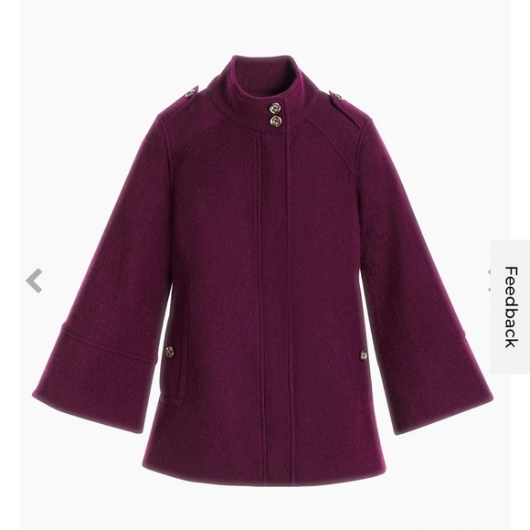 Chicos Boiled Wool Jacket,Size-2 - Picture 3 of 10